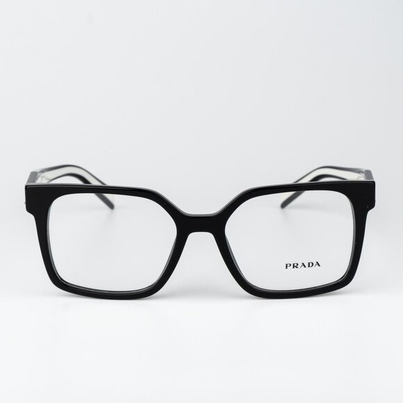 Prada Women Eyeglasses Black Square PRB03V 16K1O1 NEW AUTHENTIC - Picture 2 of 9